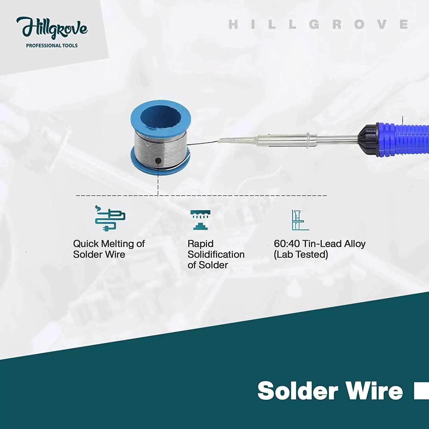 Hillgrove 25 W Flat Tip Mobile Soldering Iron Equipment Tool Kit & Digital Multimeter Combo, HGCM423M1