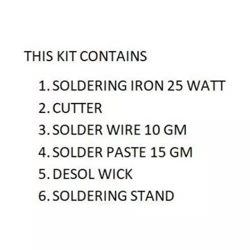 Vtronix Soldering Iron Kit 25W, VtX-25W-SIK204 (Pack of 6)