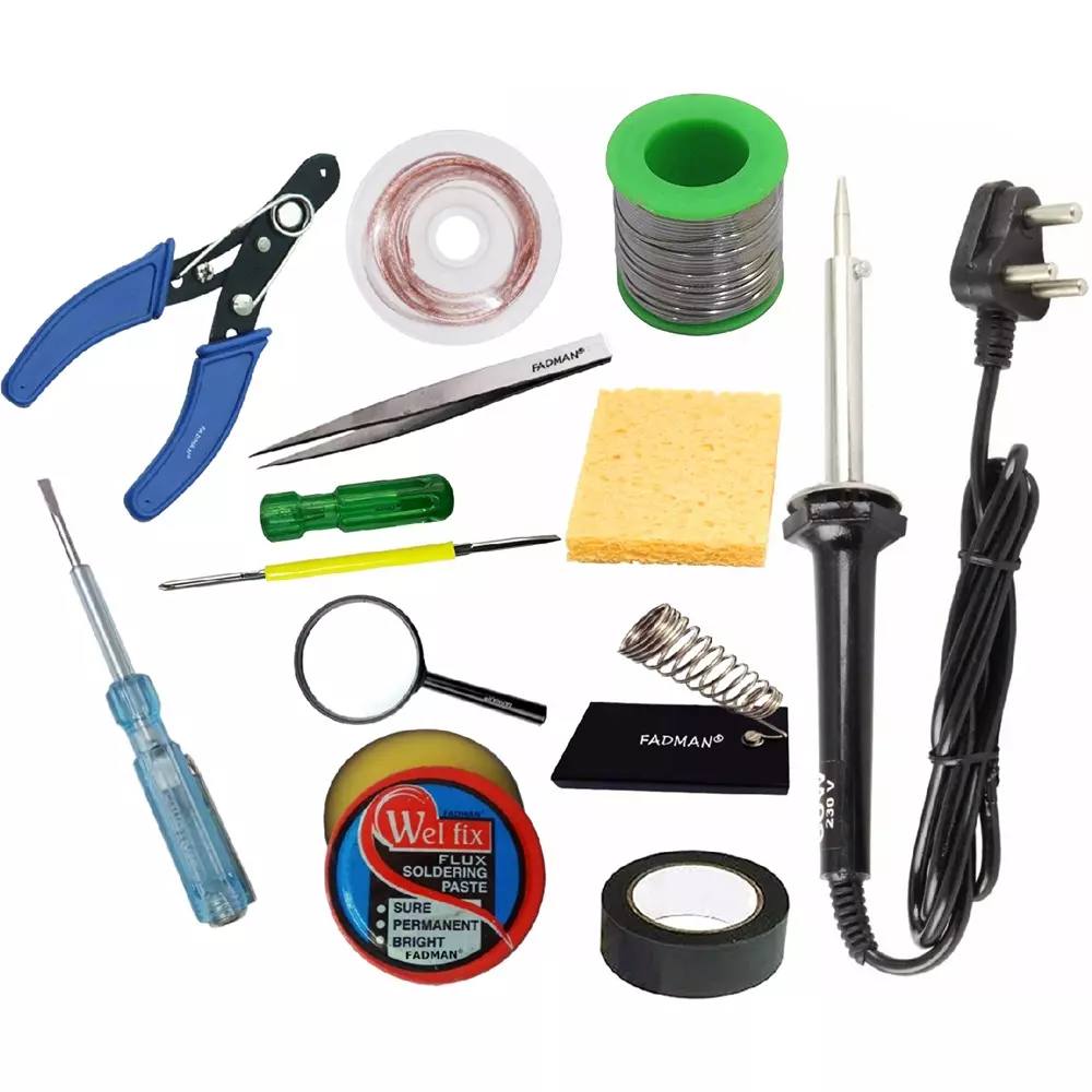 Fadman 12 In 1 Soldering Iron Kit Pointed Tip Steel, Aluminiu & Copper 60 W