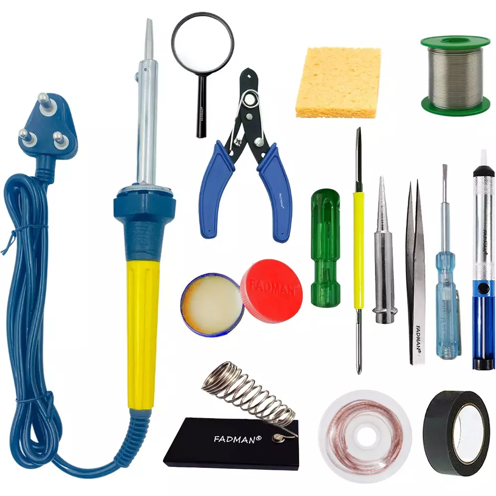 Fadman Soldering Iron Kit Combo Pack Of 14 60 W Simple (Flat Tip)