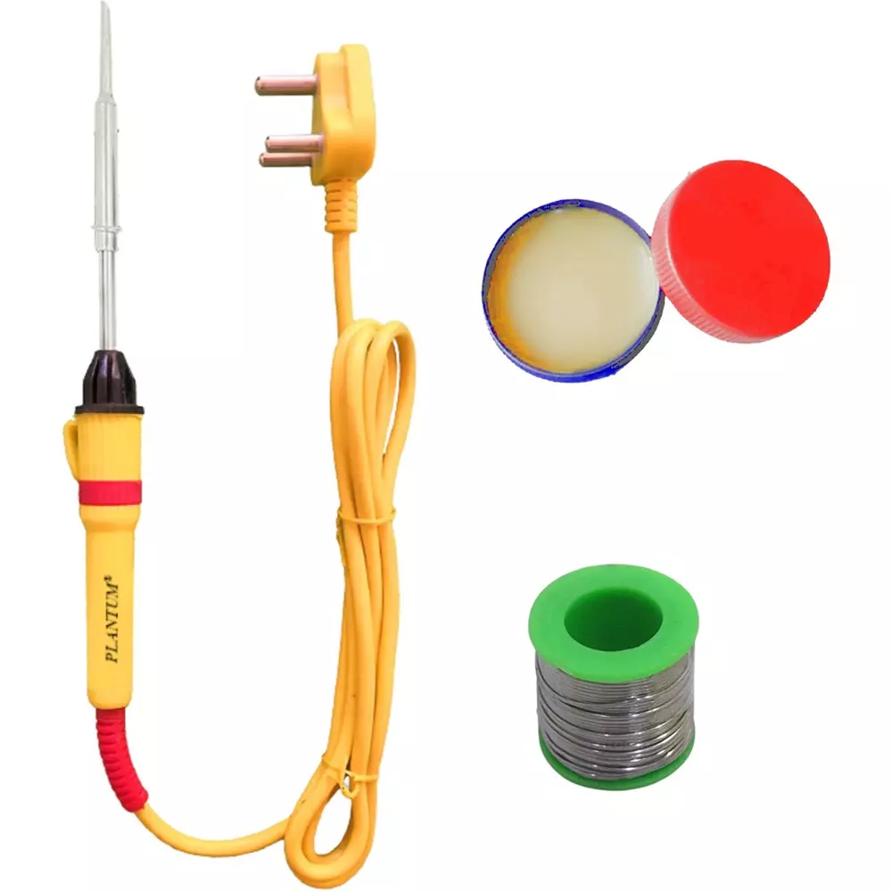 PLANTUM Combo Type 3 Beginner Pack Soldering Iron Kit 25 W Simple (Flat Tip)