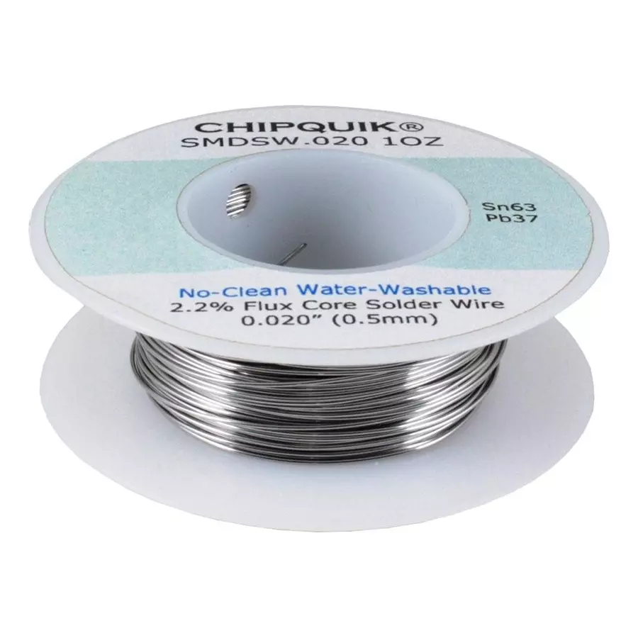 CHIP QUIK Small Spool Solder Wire-63/37 Tin/Lead, SMDSW .020 1OZ