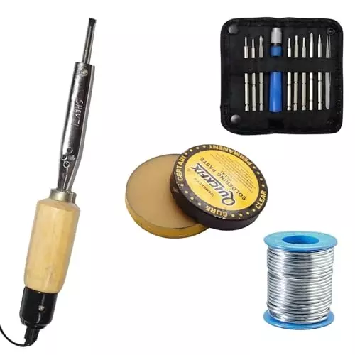 VMTRONIX Soldering Kit with 9 in 1 Screwdriver Set 35 W for Precision Electric Work