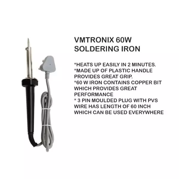 VMTRONIX Soldering Machine Kit with Multimeter 60 W for Precision Electric Work (Kit of 8 Pcs)