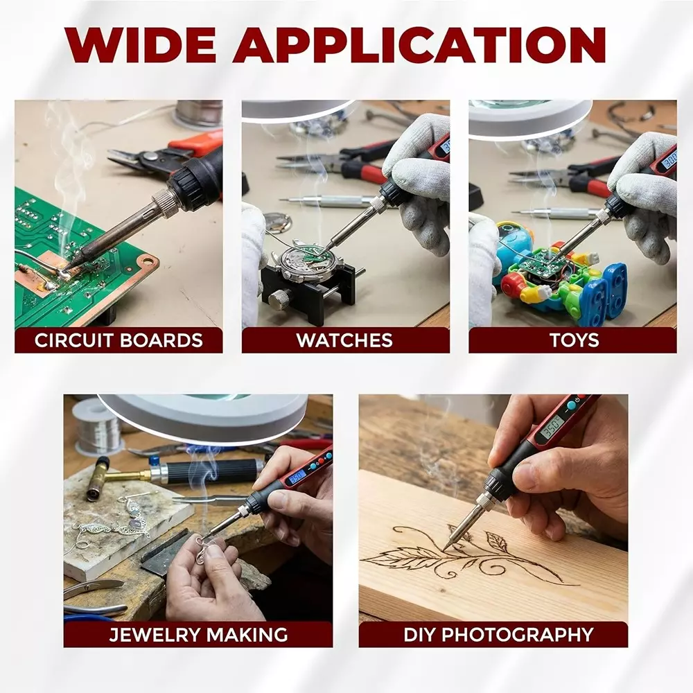 ibell-soldering-iron-kit-60-w-includes-soldering-iron-stand-solder-wire-esd-tweezers-solder-sucker-5-nozzles-6-solderingdesoldering-tips-and-a-carry-bag
