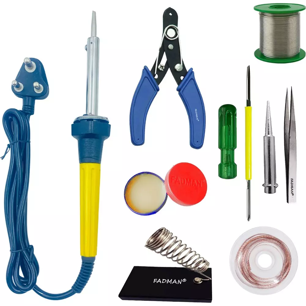 Fadman Soldering Iron Kit Combo Pack Of 9 60 W Simple (Flat Tip)