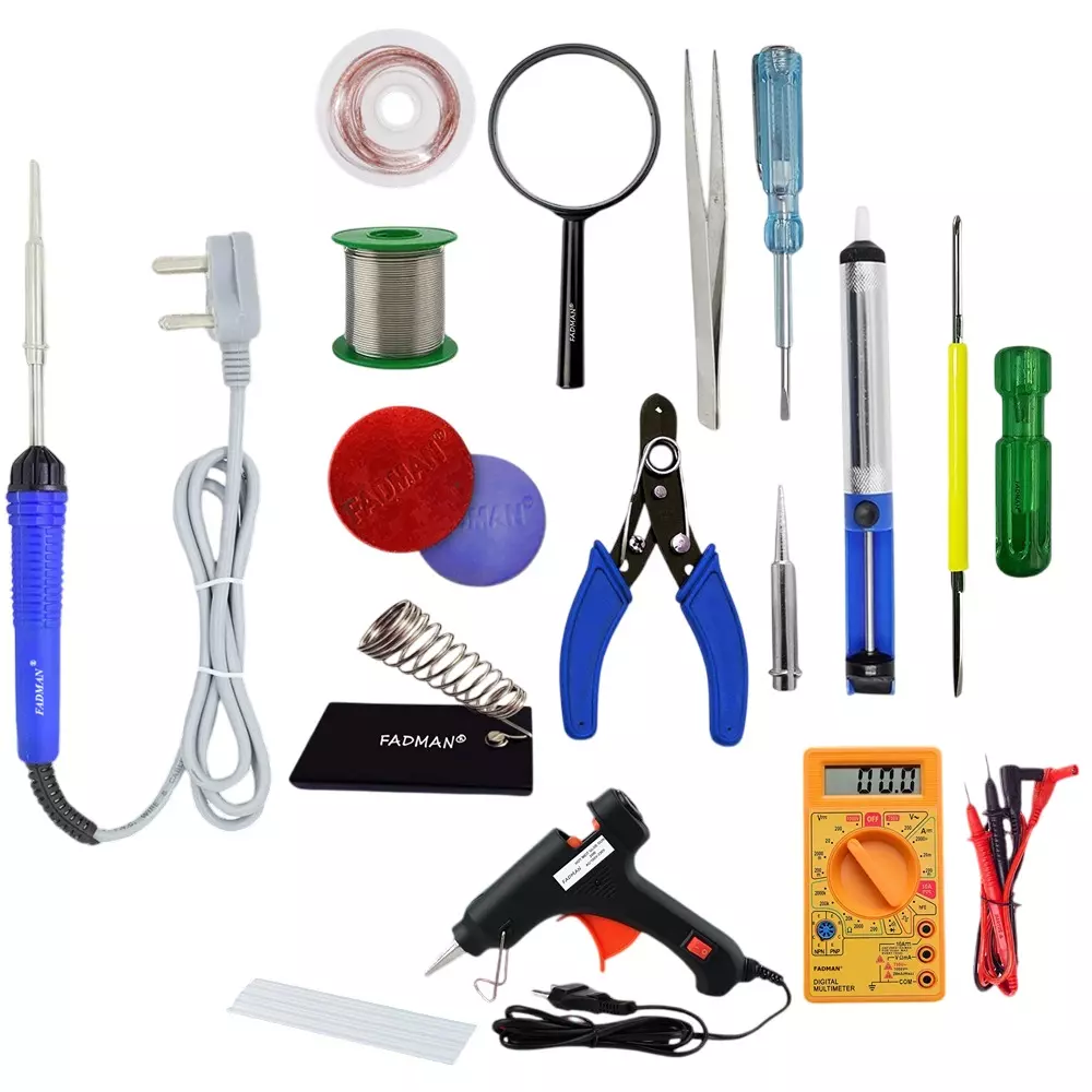 Fadman 15 In 1 Electronic Solution Advanced Flat 20 mm Tip Copper & Iron 25 W Blue & White