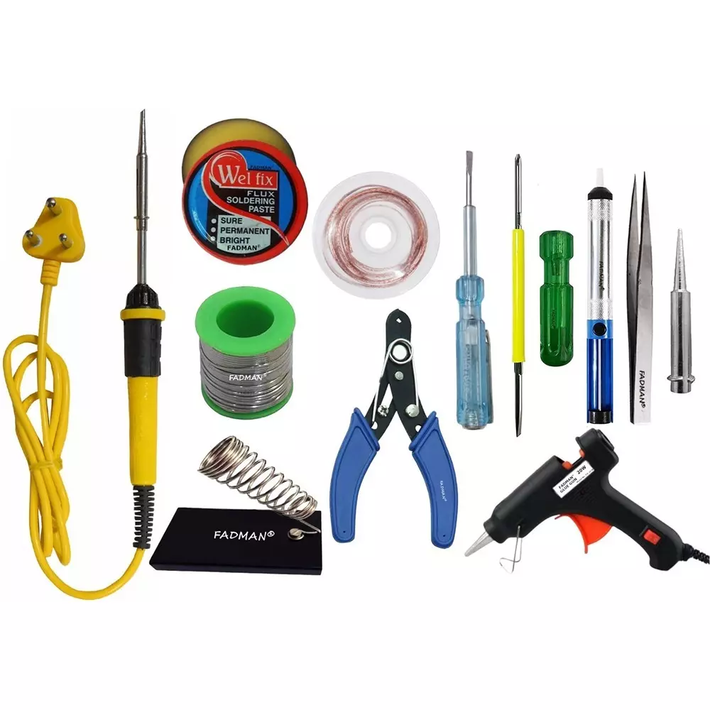 Fadman Electric 12 In 1 Soldering Iron Kit Copper, Iron & Nickle Corded 25 W