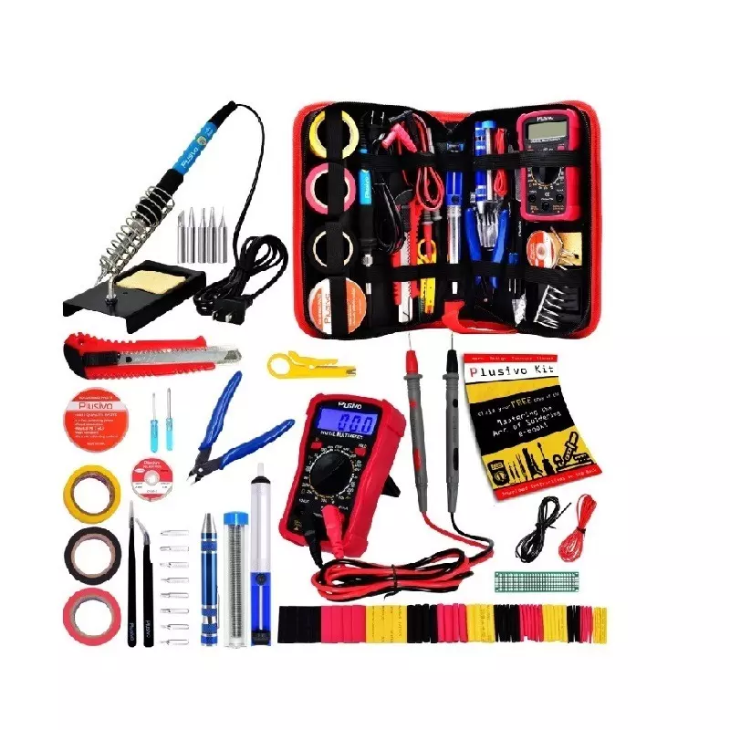 PLUSIVO Soldering Kit with Multimeter (EU Plug)