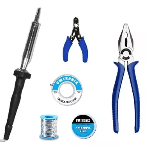 VMTRONIX Soldering Kit 125 W for Precision Electric Work (Kit of 6 Pcs)