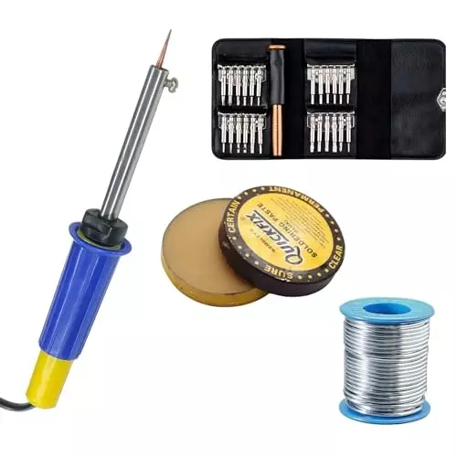 VMTRONIX Soldering Kit with 25 in 1 Screwdriver Set 8 W for Precision Electric Work