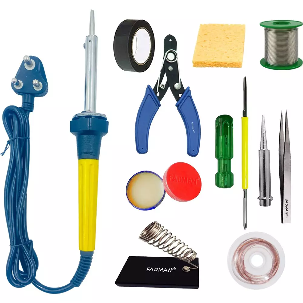 Fadman Soldering Iron Kit Combo Pack Of 11 60 W Simple (Flat Tip)