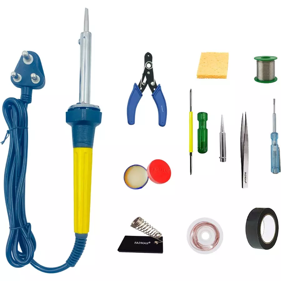 Fadman Soldering Iron Kit Combo Pack Of 12 60 W Simple (Flat Tip)