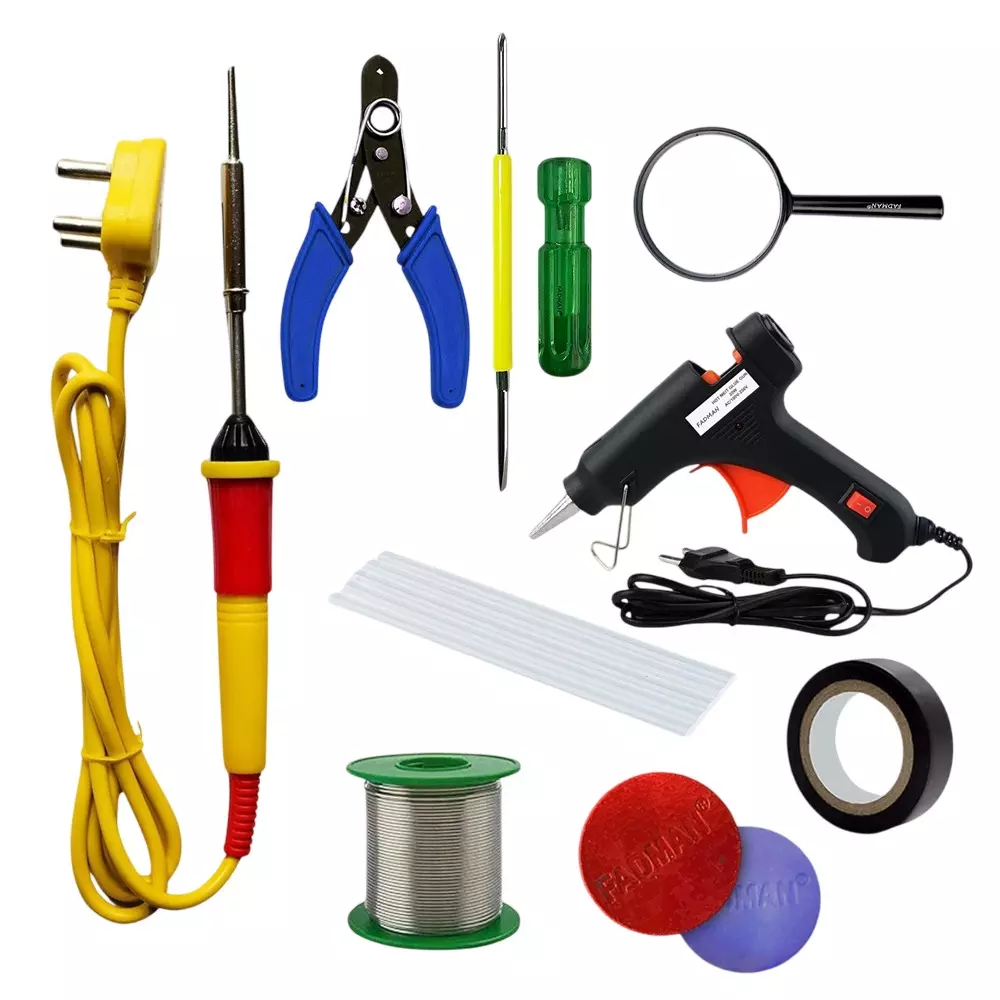 Fadman 9 In 1 Soldering Iron Kit 25 W Corded Flat Copper & Iron Tip