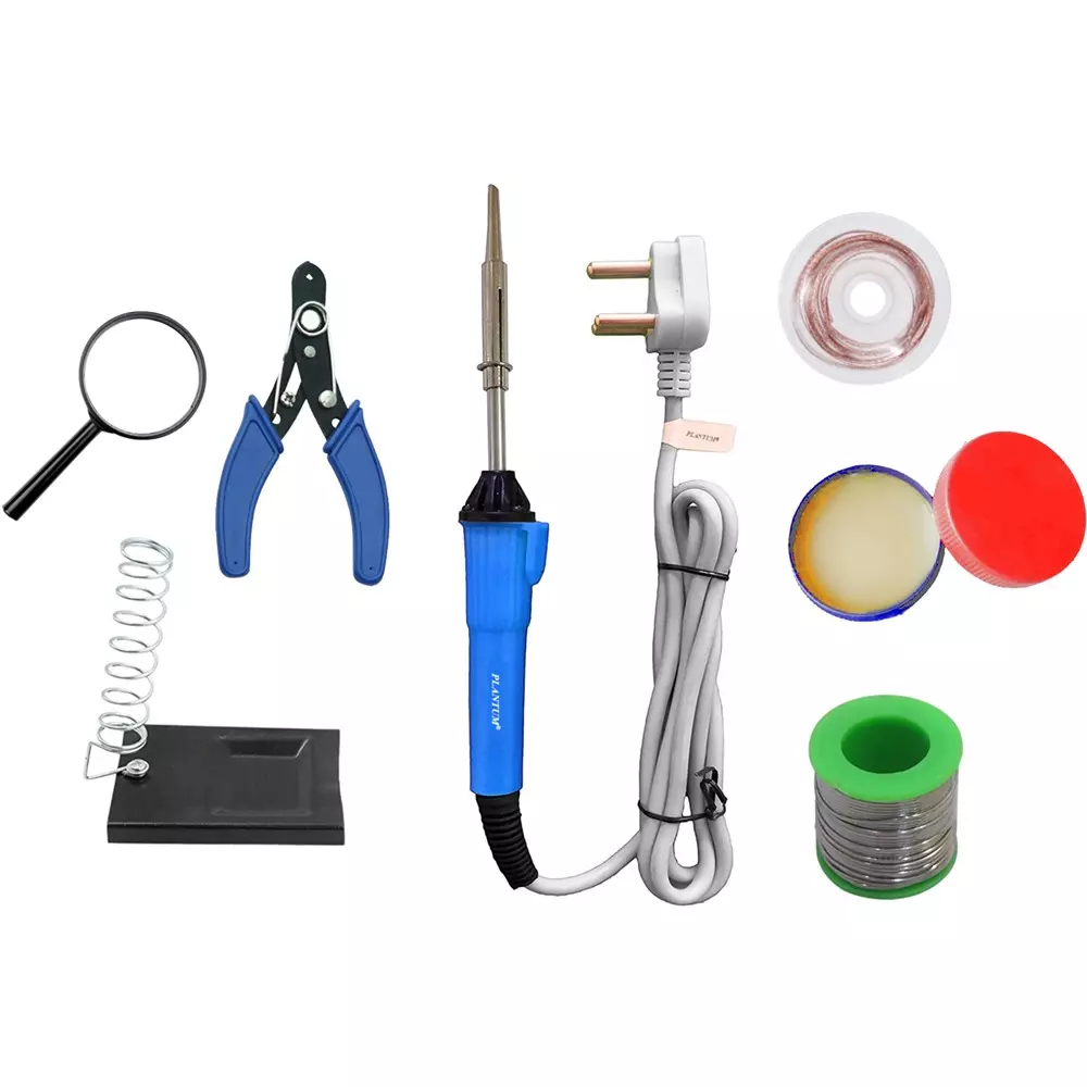 PLANTUM Beginner 7 In 1 Soldering Iron Kit 25 W Corded Flat Copper, Iron & Nickle Tip