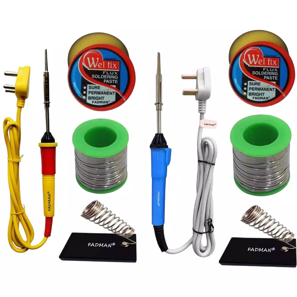 Fadman 8 In 1 Soldering Iron Kit Copper, Iron & Nickle Corded 25 W with Solder Wire