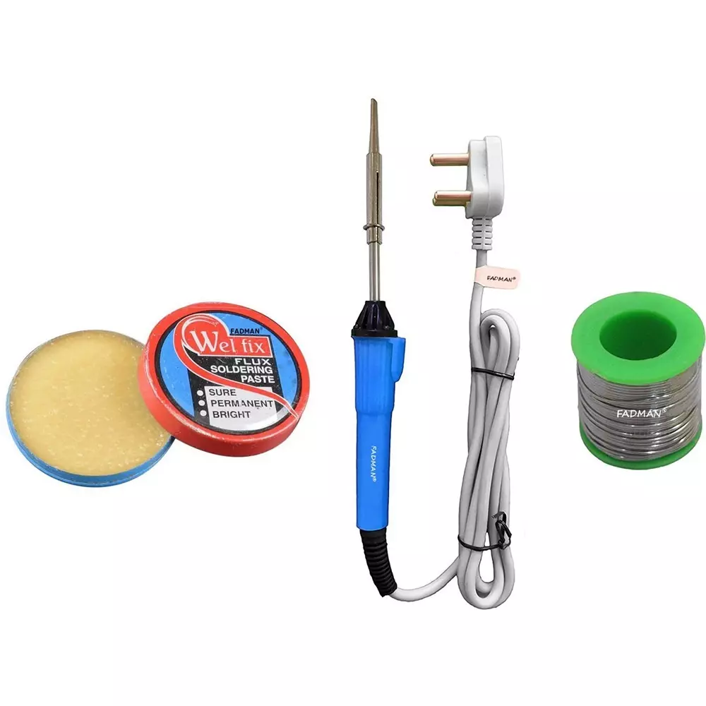 Fadman Basic Complete 3 In 1 Soldering Iron Kit Copper, Iron & Nickle Corded 25 W with Solder Wire