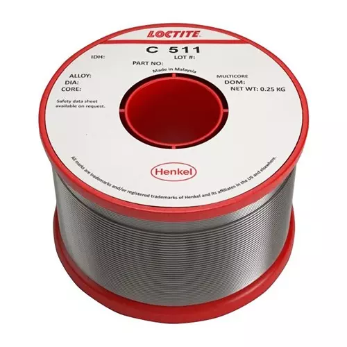 MULTICORE / LOCTITE Solder Wire, 95.5/3.5/0.7, 217Deg, 250G, C 511 96SC 3C 0.23MM GN 250G