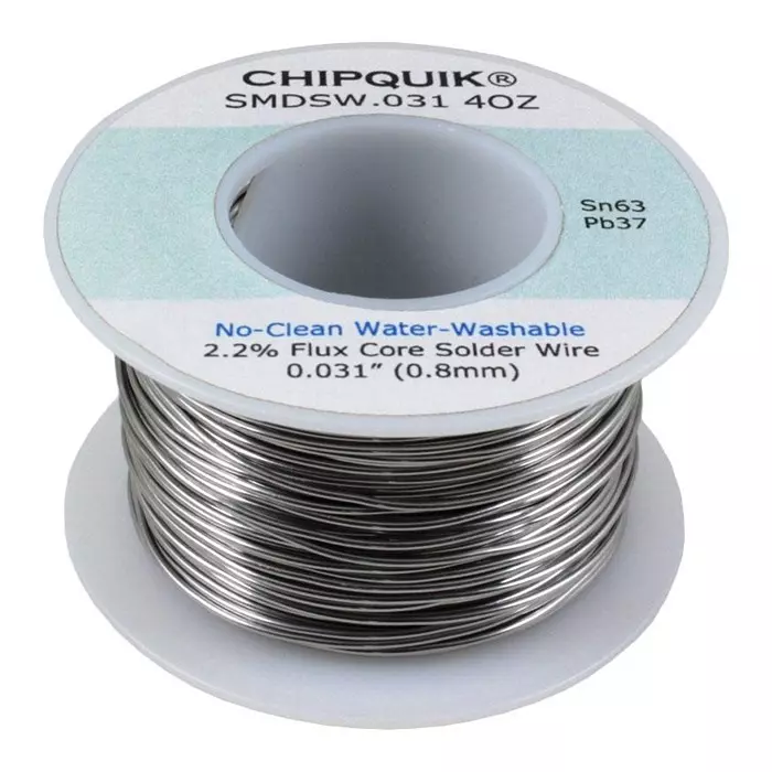 CHIP QUIK Small Spool Solder Wire-63/37 Tin/Lead, SMDSW .031 4OZ