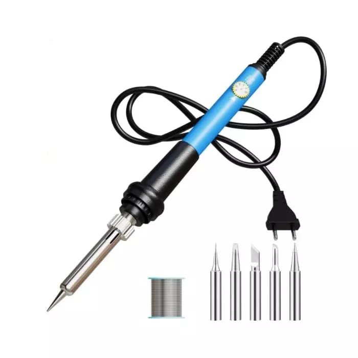 VMTRONIX Temperature Controlled Soldering Kit 60 W Copper Tip for Precision Electric Work (Kit of 7 Pcs)