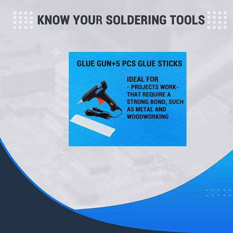 Walkers Soldering Iron Kit, Glue Gun and Voltage Tester Combo WKCB101 (Kit of 15 pcs)