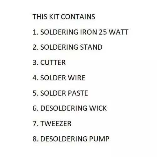 Vtronix Soldering Iron Kit 25W, VtX-25W-SIK205 (Pack of 8)