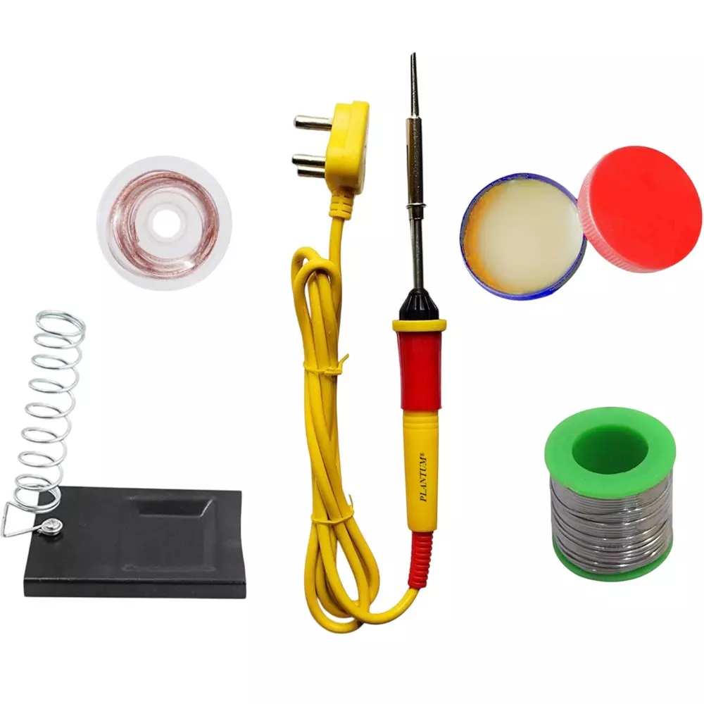 PLANTUM Beginner 5 In 1 Soldering Iron Kit 25 W Corded Flat Copper, Iron & Nickle Tip