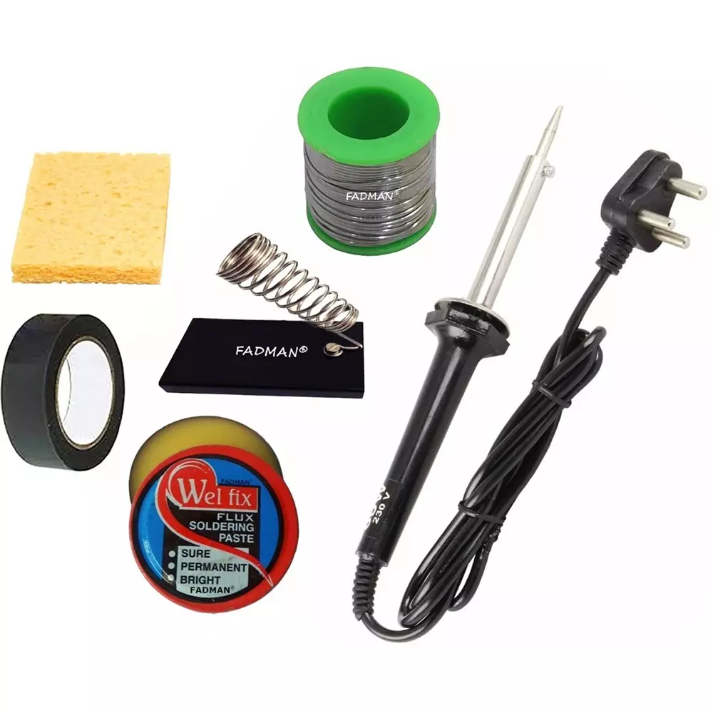 Fadman 6 in 1 Soldering Iron Kit Steel, Aluminium & Copper Corded 60 W