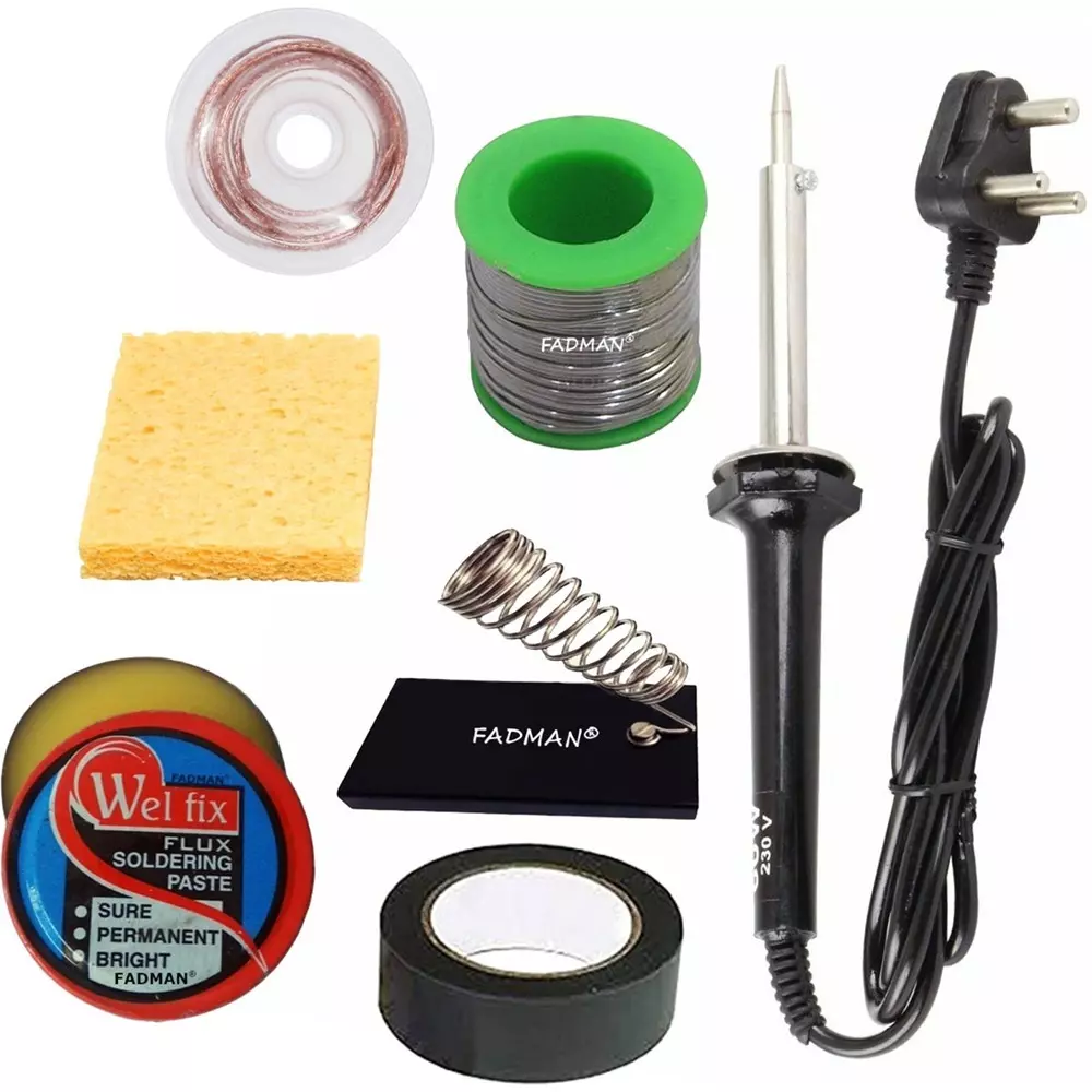 Fadman 7 in 1 Soldering Iron Kit Steel, Aluminium & Copper Corded 60 W