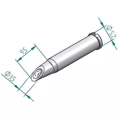 ERSA TIP, SOLDERING, SOLDER WELL, 3.5MM, 0102WDLF35/SB