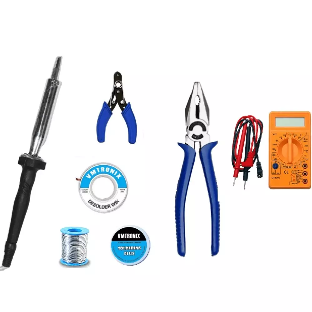 VMTRONIX Soldering Kit 125 W for Precision Electric Work (Kit of 7 Pcs)