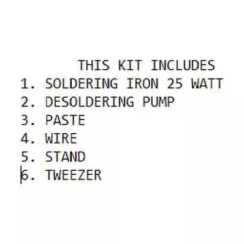 Vtronix Round Soldering Iron Kit 25 W, VtX-25W-SIk-001 (Pack of 6)