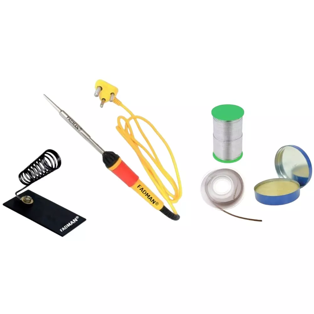 Fadman 5 In 1 Soldering Iron Kit Copper, Iron & Nickle Corded 25 W with Solder Wire