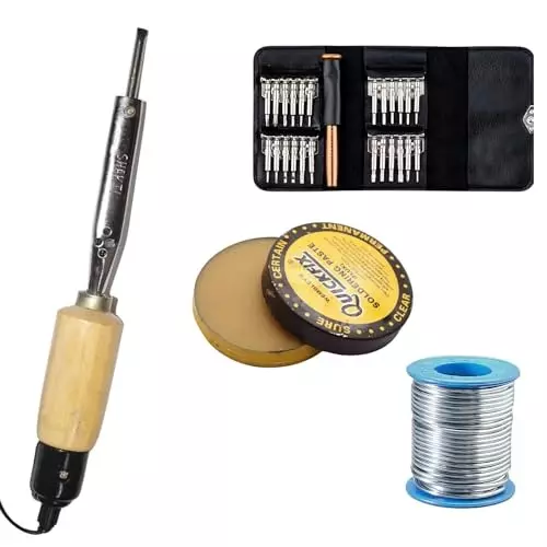 VMTRONIX Soldering Kit with 25 in 1 Screwdriver Set 35 W for Precision Electric Work