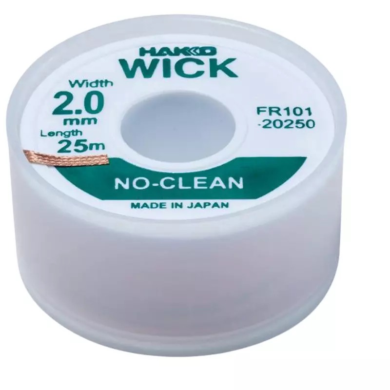 HAKKO Solder Wick No Clean, Flux: No Cleaning Type for Breakthrough in less than 50% of the test range (IPC-TM-650), FR101-20250-J