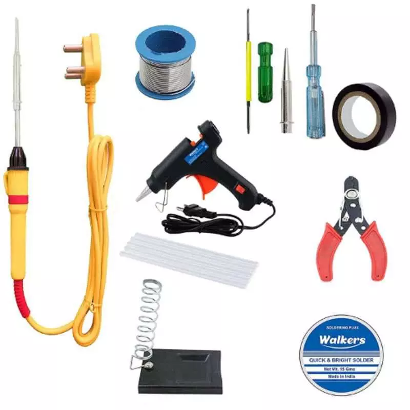 Walkers 25 W Soldering Iron Kit, Glue Gun & Screwdriver Combo WKCB077 (Kit of 11 pcs)