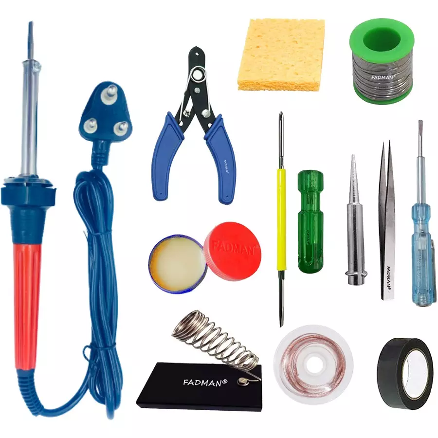 Fadman Pack Of 12 Type 12 Basic Soldering Iron Kit 60 W Simple (Flat Tip)