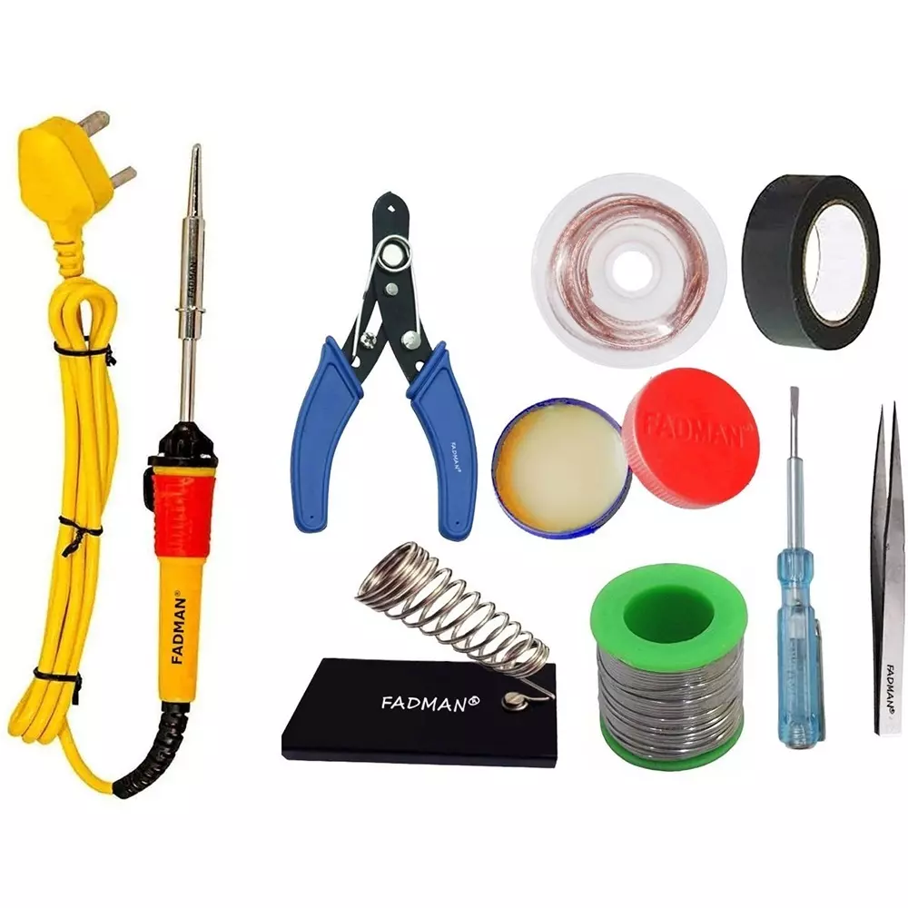 Fadman Basic 3rd Intermediate 9 In 1 Soldering Iron Kit Copper, Iron & Nickle Corded 25 W