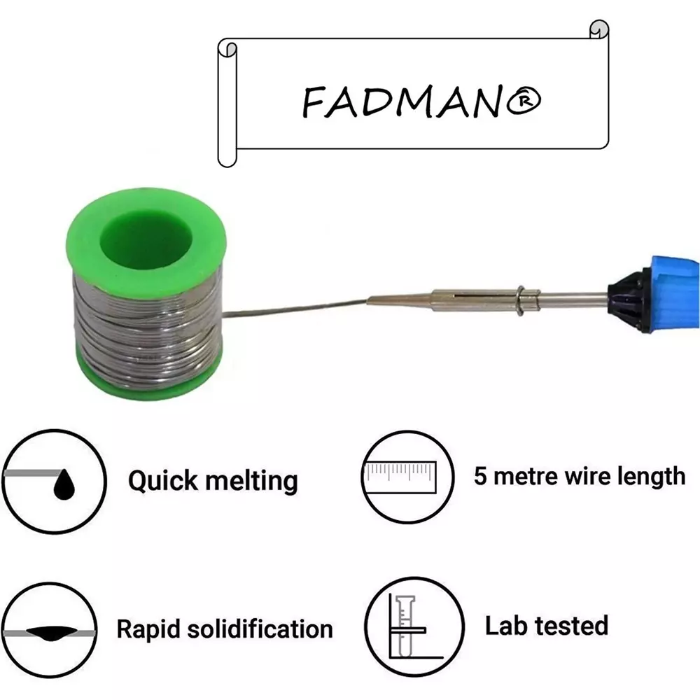 Fadman Basic Bundle Electric 15 In 1 Soldering Iron Kit Copper, Iron & Nickle Corded 25 W