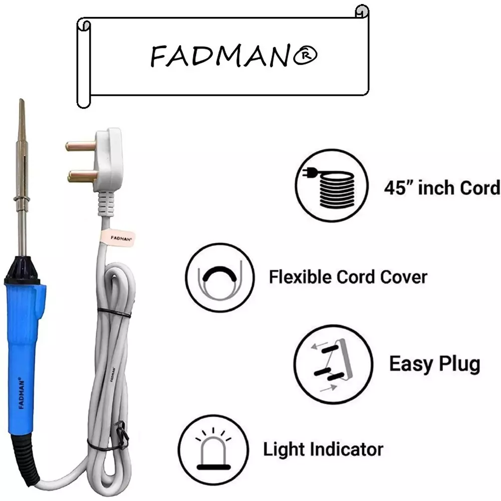 Fadman Basic Bundle Electric 15 In 1 Soldering Iron Kit Copper, Iron & Nickle Corded 25 W