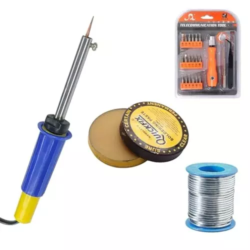 VMTRONIX Soldering Kit with 21 in 1 Screwdriver Set 8 W for Precision Electric Work