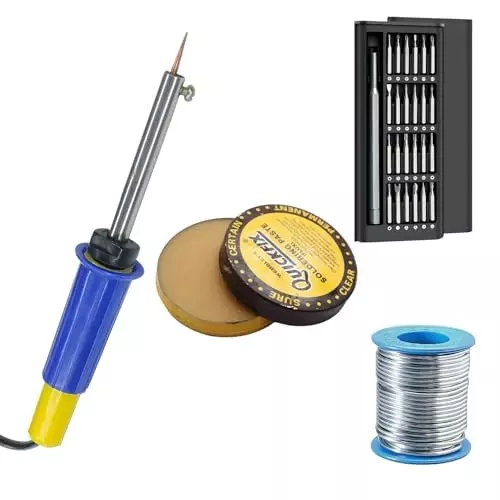 VMTRONIX Soldering Kit with 24 in 1 Screwdriver Set 8 W for Precision Electric Work