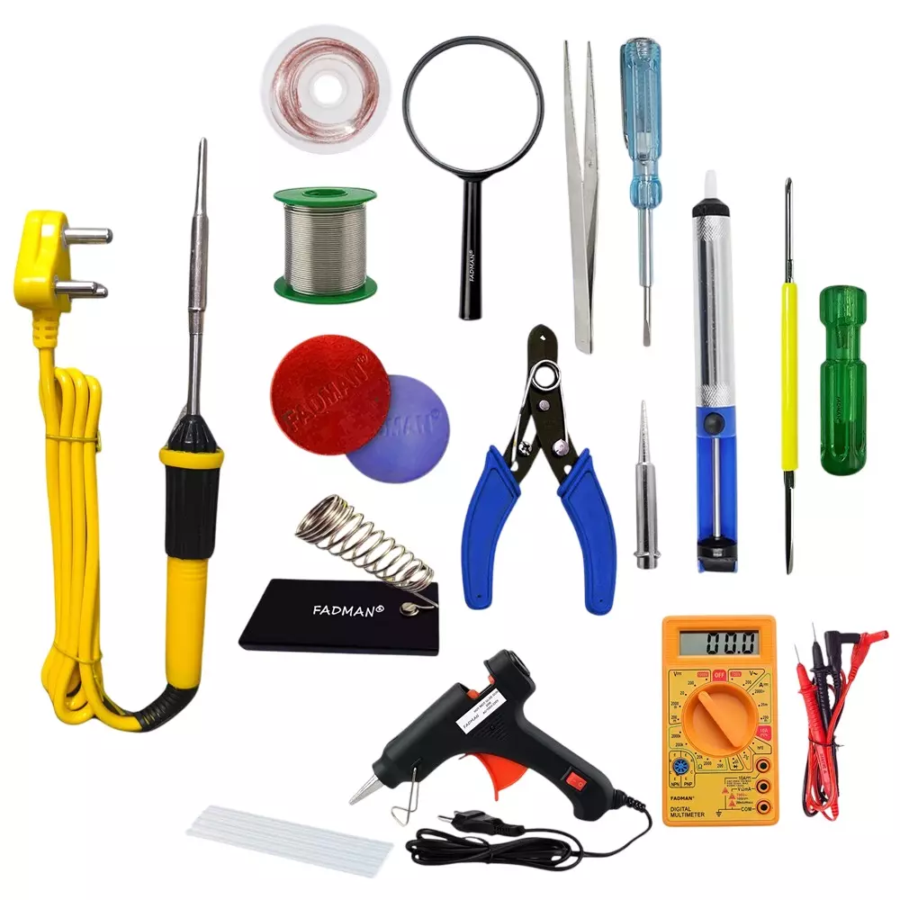 Fadman 15 In 1 Soldering Iron Kit 25 W Corded Flat Copper & Iron Tip