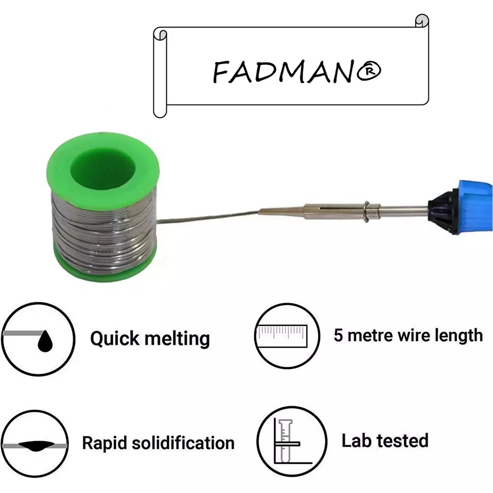 Fadman Basic 12 In 1 Soldering Iron Kit 25 W Corded Flat Copper, Iron & Nickle Tip