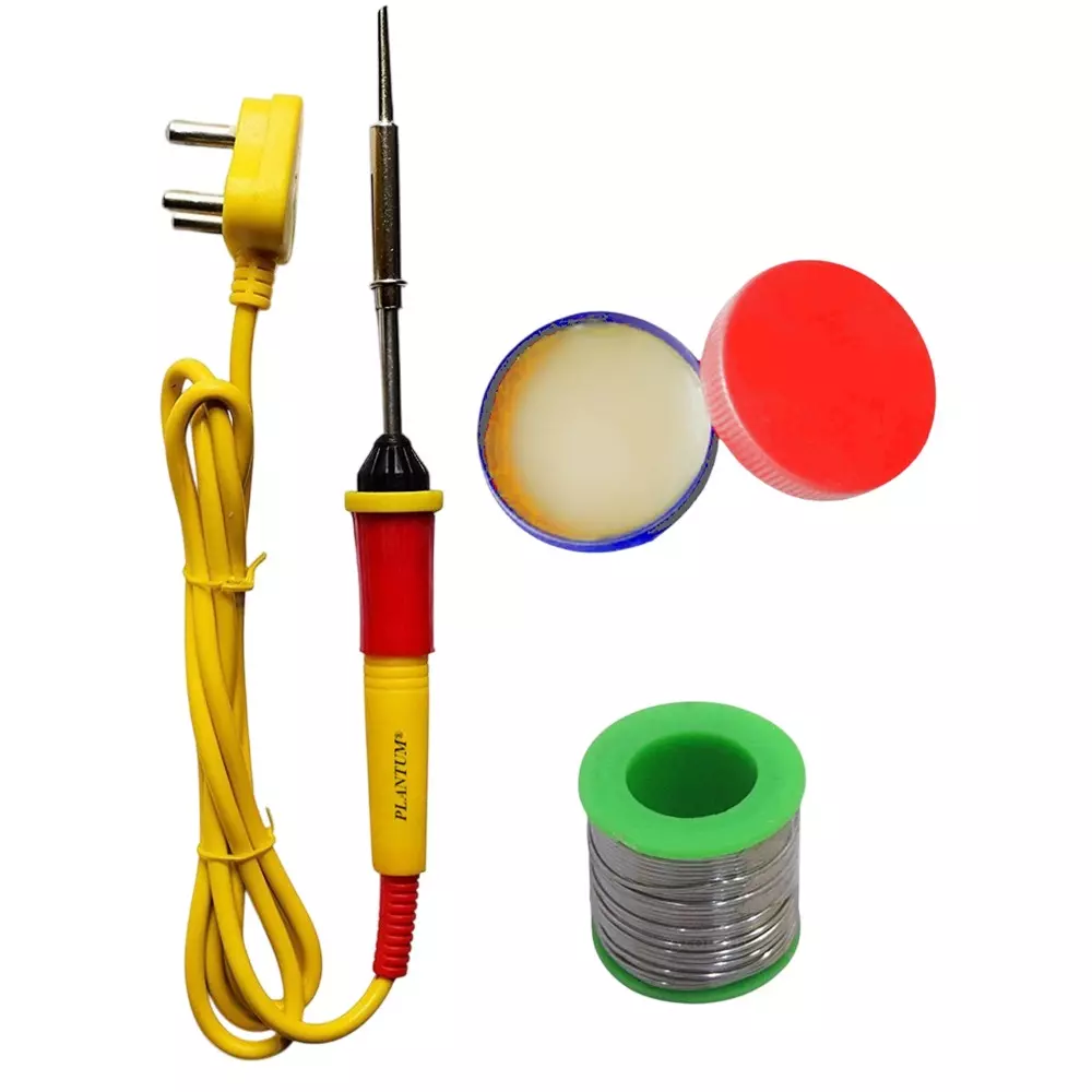 PLANTUM Beginner 3 In 1 Soldering Iron Kit 25 W Corded Flat Copper, Iron & Nickle Tip