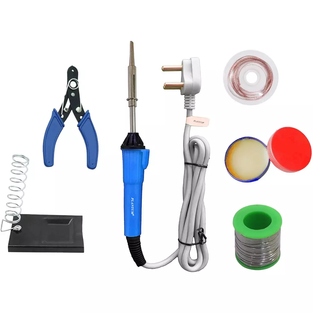 PLANTUM Beginner 6 In 1 Soldering Iron Kit 25 W Corded Flat Copper, Iron & Nickle Tip