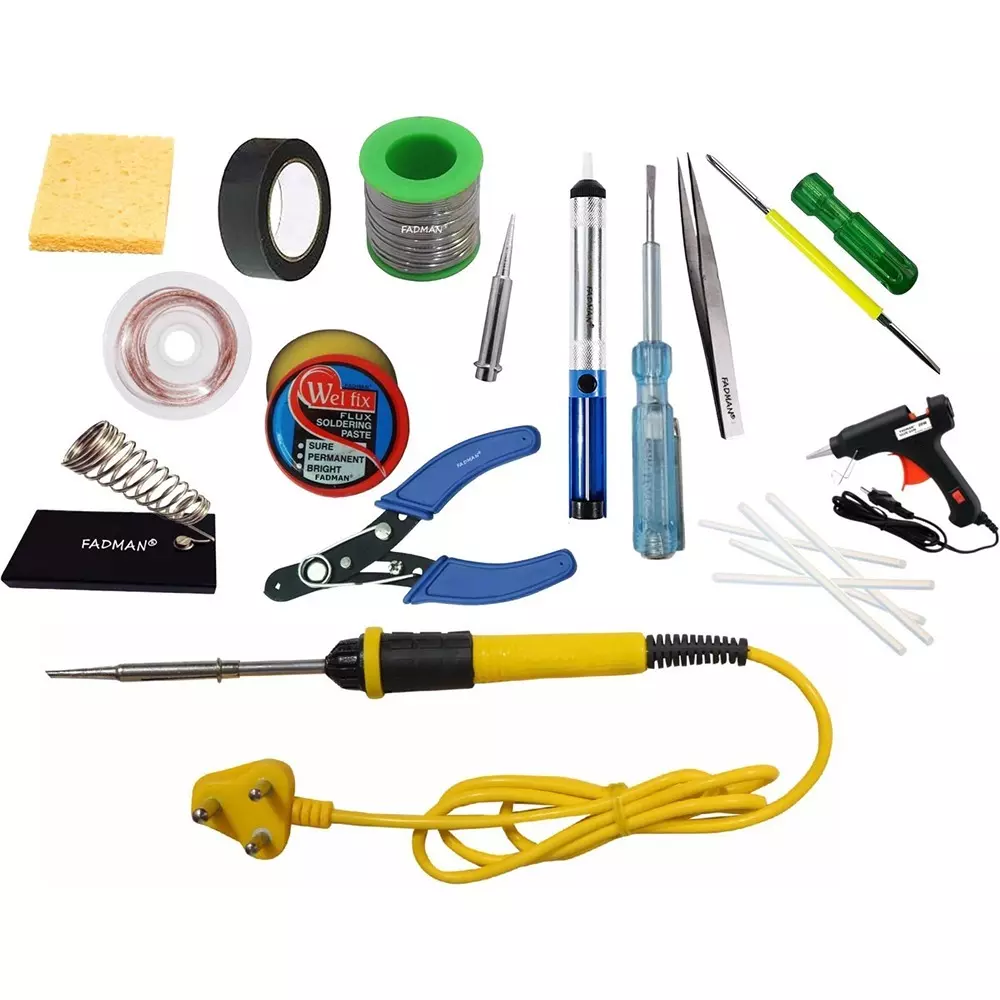 Fadman 15 In 1 Soldering Iron Kit Copper, Iron & Nickle Corded 25 W with Solder Wire