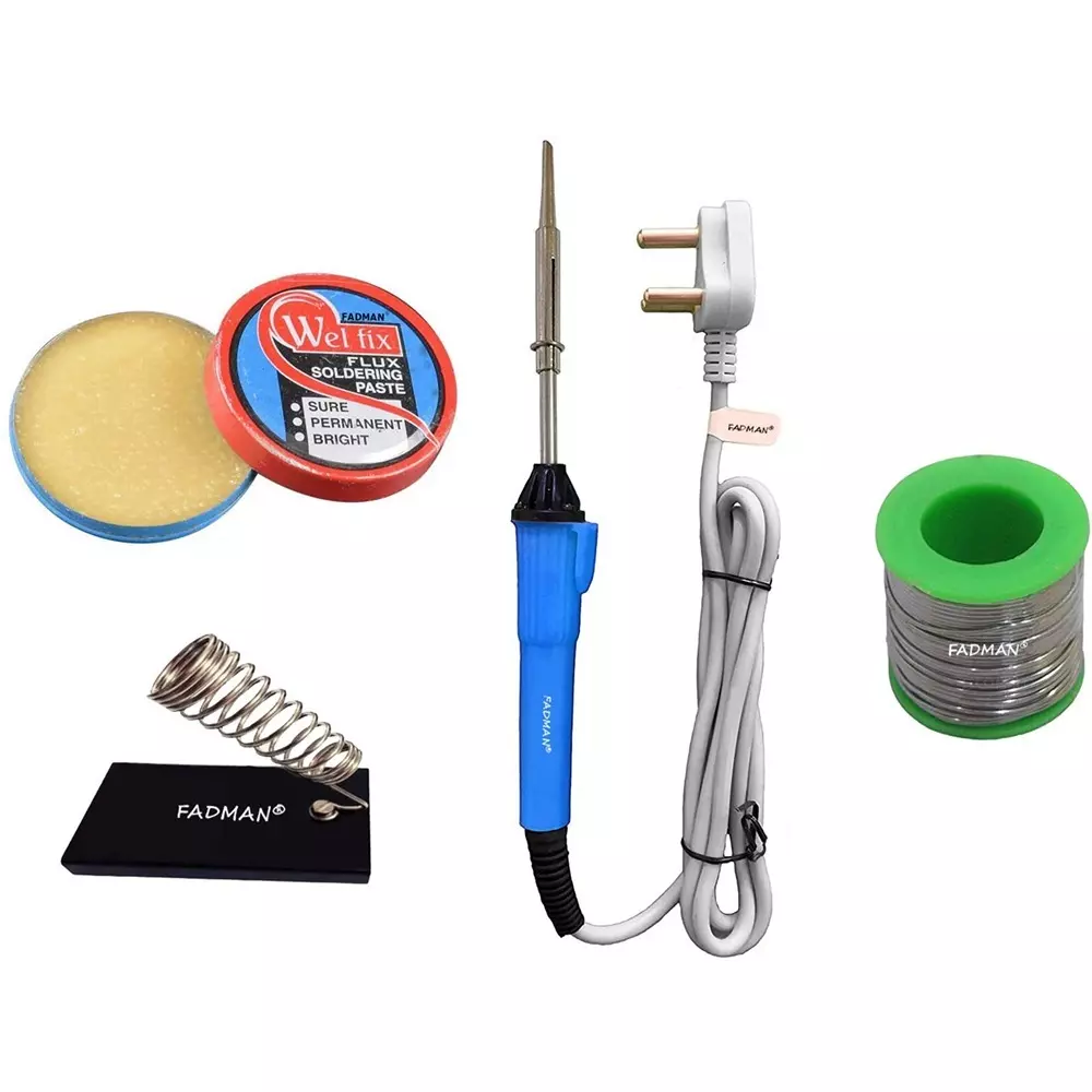 Fadman Basic Complete 4 In 1 Soldering Iron Kit Copper, Iron & Nickle Corded 25 W with Solder Wire