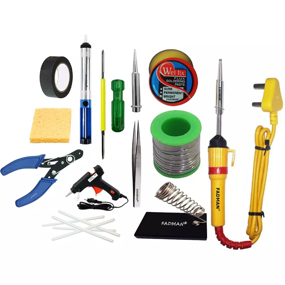 Fadman 13 In 1 Soldering Iron Kit 25 W Corded Flat Copper, Iron & Nickle Tip
