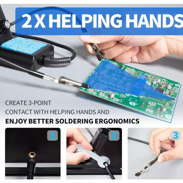 NVEE1 12-in-1 Soldering Station with Kit 60 W Pin Type Tip Bakelite Handle 220-240 V, 926 LED-III